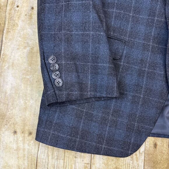 Spurr Windowpane Sport Coat Blazer Wool Size 40S - Picture 2 of 8